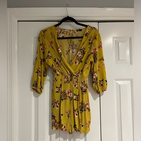 Lily Rose Pants - LILY ROSE yellow/floral romper